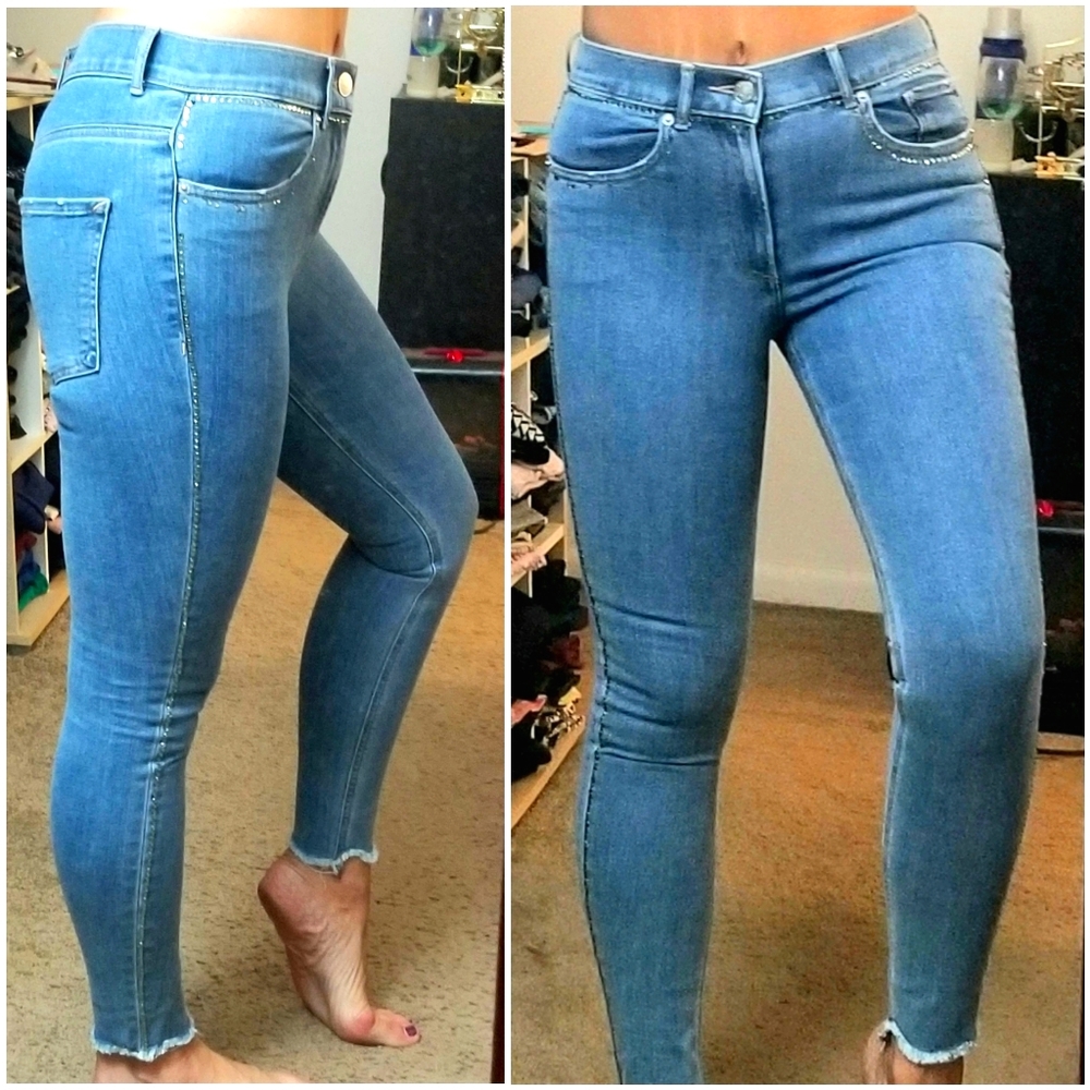 Express Repreve 4 ankle skinny jeans jeggings